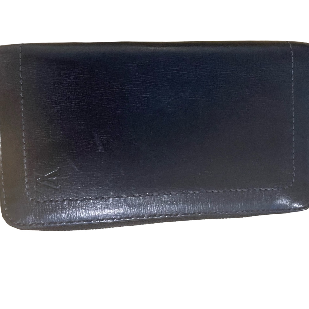 Black Louis Vuitton Black Leather Wallet